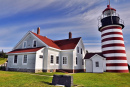 West Quoddy Head Leuchtturm in Lubec, ME, USA