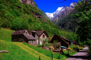 Charmantes Dorf Sonogno im Tessin, Schweiz