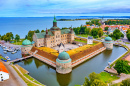Luftaufnahme der Burg Vadstena in Schweden