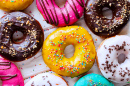 Vielfalt köstlicher Donuts