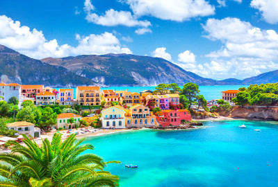 Assos-Dorf in Kefalonia, Griechenland