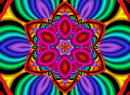 Bunte psychedelische Blume