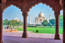 Blick auf das Taj Mahal in Agra, Indien