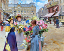 Blumenverkäufer, Rue du Havre, Paris