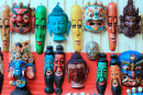 Holzmasken in Kathmandu, Nepal