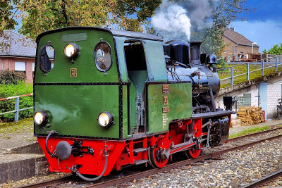 Lokomotive im Selfkantbahn-Eisenbahnmuseum, Deutschland