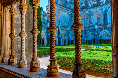 Innenhof des Batalha-Klosters in Portugal