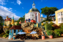 Malerisches Portmeirion in Nordwales, Großbritannien
