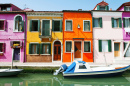 Malerischer Blick auf die Insel Burano, Venedig, Italien