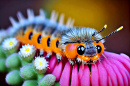 Raupe auf einer Blume