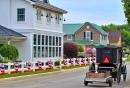 Amish- und Mennonitensiedlung in Shipshewana, IN