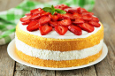 Süßer Erdbeerkuchen