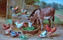 Fütterungszeit auf einem Bauernhof von Edgar Hunt (1935)