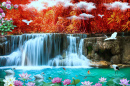 Erstaunliche Naturlandschaft mit Wasserfällen