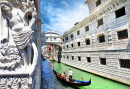 Die Seufzerbrücke in Venedig, Italien