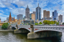 Princes Bridge über den Yarra River in Melbourne