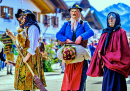 Teilnehmer einer Parade in Mittenwald, Deutschland