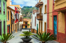 Historische Straße in Teror, Gran Canaria, Spanien