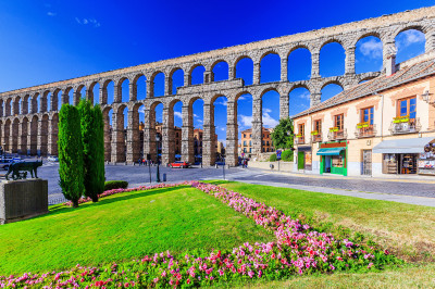 Antikes römisches Aquädukt in Segovia, Spanien