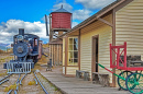 Historischer Bahnhof in Sumpter, OR, USA