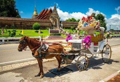 Pferdekutschentour in Lampang, Thailand