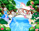 Prinzessin und Einhorn im Verzauberten Wald