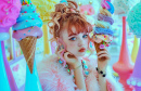 Fotoshooting mit Eiscreme-Thema