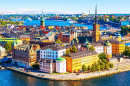 Panoramablick aus der Vogelperspektive von Stockholm, Schweden