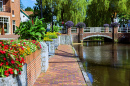 Malerischer Zentralkanal in Papenburg, Deutschland