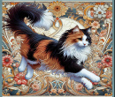 Leone the Cat im Jugendstil-Stil