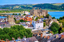 Historische Stadt und Burg Conwy, Nordwales, Großbritannien