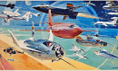 Spirit of Flight Forschungs-Wandgemälde von Robert McCall