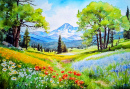 Aquarelllandschaft