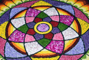 Heilige Geometrie des Blumenteppichs, Indien