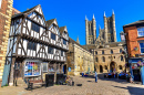 Tudor-Fachwerkhaus in Lincoln, Großbritannien