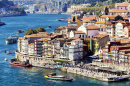 Blick auf den Bezirk Ribeira in Porto, Portugal