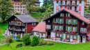 Wesngen in den Schweizer Alpen an einem bewölkten Tag