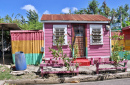 Buntes Haus in St. John's, Antigua und Barbuda