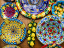 Bunte Keramik aus Positano, Italien