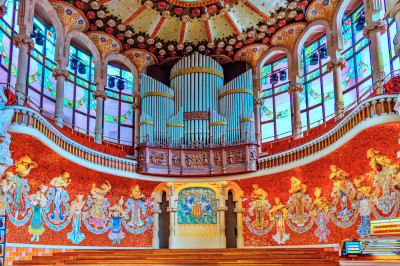 Innenraum des Palau de la Música in Barcelona