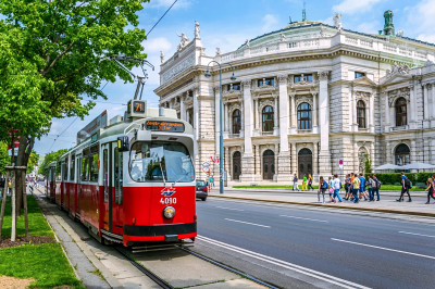 Die berühmte Ringstraße in Wien, Österreich