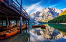Erstaunlicher Blick auf den Braies-See
