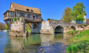 Alte Mühle auf der Brücke, Vernon, Normandie, Frankreich