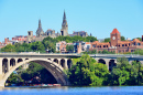 Blick auf die Key Bridge, Washington, DC, USA