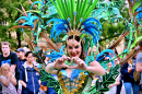 Teilnehmer des Bath Carnival, Großbritannien