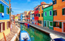 Die Insel Burano bei Venedig, Venetien, Italien