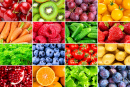 Bunte Gemüse und Beeren