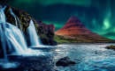 Winterlandschaft des Kirkjufell-Berges, Island