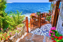 Wunderschöner Morgen an der Küste, Sozopol, Bulgarien