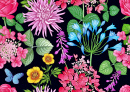 Vintage-Blumenmuster nahtlos